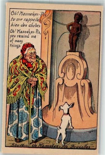 Brüssel Humor Manneken Pis Spruch Frau Hund Verlag Albert Nr.33