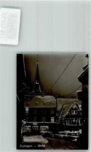 Wald Walder Kirche und Kaufhaus Edeka bei Nacht im Winter Foto Original aus Archiv eines Ansichtskartenverlags