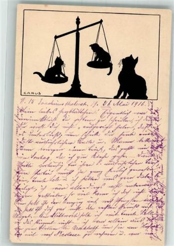 1916 Katzen Waage