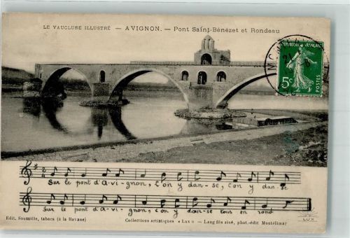 Avignon Pont Saint Benezet Briefmarke Bildseite