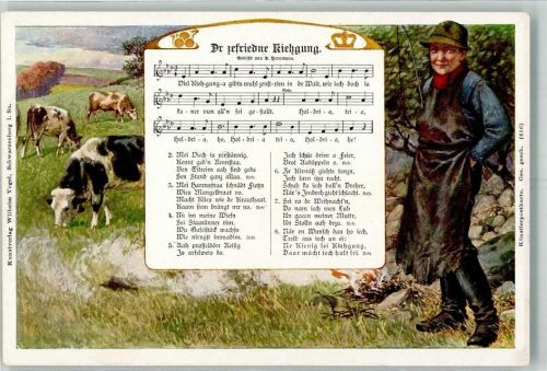 Verlag W. Vogel Nr. 416 Kühe Hirte Kiehgung