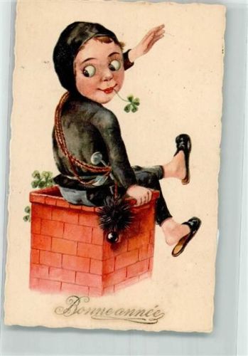 1924 Schornstein Bonne Annee Neujahr