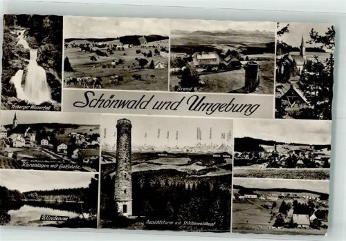 Schönwald Ausssichtsturm Stöcklewaldkopf Kirche Triberger Wasserfall Golf Umgebung