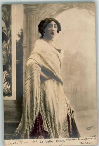 1897 7021 La belle Otero spanische Tänzerin Zigarette