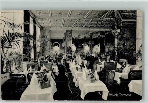 Kopenhagen 1911 Gasthaus Wivels Terrase Ort handschriftlich
