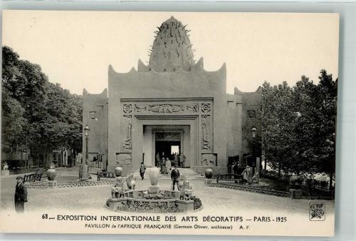 Paris 1925 Exposition Internationale des Arts Decoratifs Pavillon Afrique Francaise