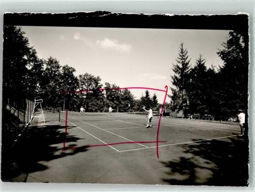 56355 W5428 Nastätten FOTO KEINE AK Tennis Hotel Oranien Ort handschrfitlich Foto Original aus Archiv eines Ansichtskartenverlags