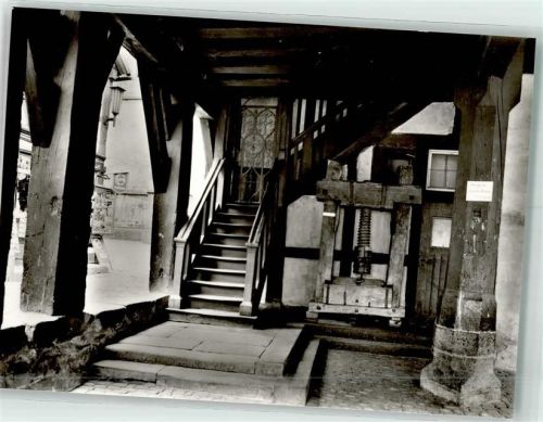 Michelstadt Tuchpresse in der Halle des alten Rathauses