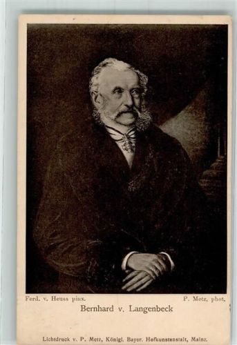 1913 sign. Heuss Fred. v. Bernhard von Langenbeck Chirurg
