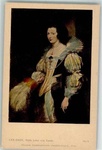 Gemälde von Van Dyck , Marie Luise von Tassis in prächtiger Robe Fürstin von Thurn und Taxis