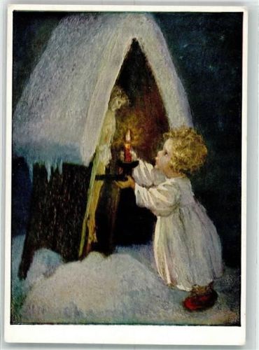 Nr. 418 Selbstverlag Wegkreuz Kind mit Kerze