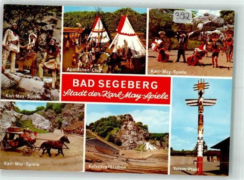 Bad Segeberg Szenen aus den Karl-May-Spielen mit Indianern auf der Freilichtbühne am Kalkberg