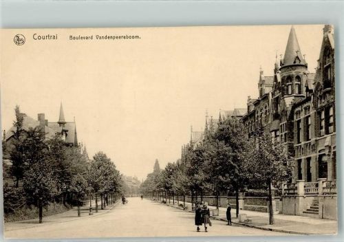 Courtrai 1916 Boulevard Vandenpeereboom Feldpost WK I Nr. 4