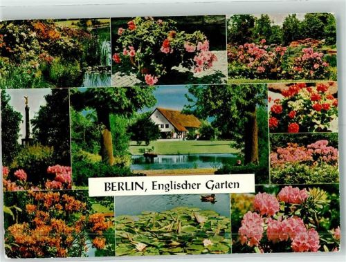 Tiergarten 1976 Englischer Garten Blumen Denkmal Siegessäule