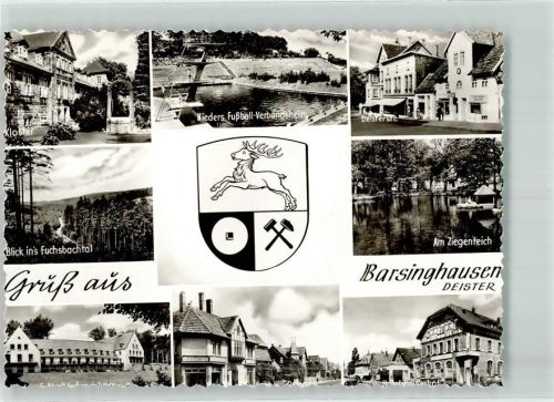 30890 W3013 Barsinghausen Foto AK Schwimmbad Kloster Pension Verbandheim Fussball Hotel Kaiserhof