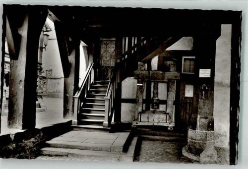 Michelstadt Tuchprese in der Halle des Alten Rathauses