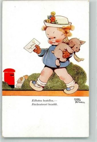 Kind Briefkasten Hund Eilboten bestellen Primus Nr.2538 Attwell, M. L. Künstlerkarte