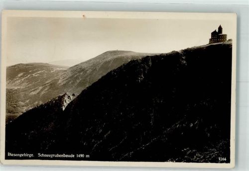 Petersdorf Piechowice 1937 - Schneegrubenbaude Riesengebirge Hüttenstempel