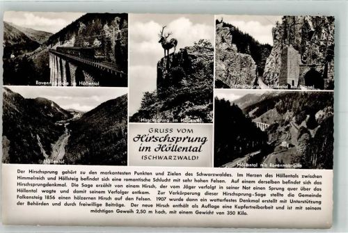 Höllental Foto AK Ravennabrücke Hirschsprung Chronik