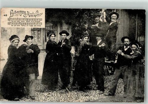 Clermont-Ferrand 1908 Tracht Tanz Lied Pfeife Auvergne Foto AK