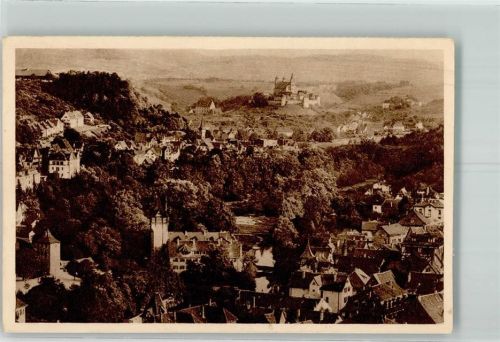 Schwäbisch Hall 1934 Reichswinterhilfe-Lotterie Bild 51 mit Kirche St. Michael und Großcomburg Das schöne Deutschland