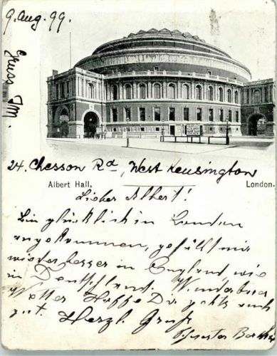 London 1899 Albert Hall