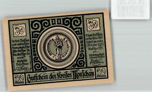 Monschau 1921 50 Pfennig Gutschein Kreis Monschau