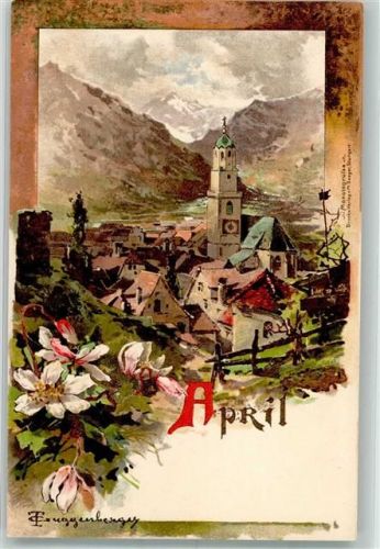 Monats AK April Verlag M. Seeger