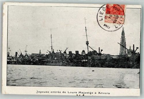 Antwerpen 1912 Hafen Breifmarke Bildseite