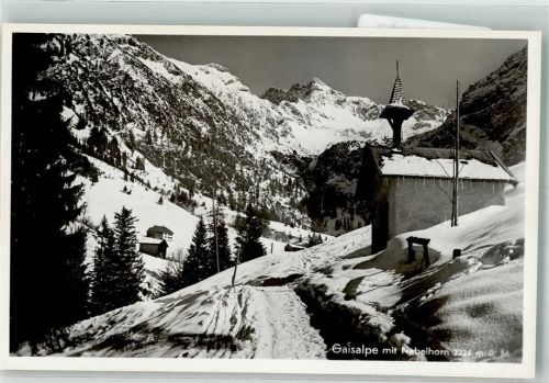 Gaisalpe Gaisalpkapelle mit Nebelhorn Fotograf Lederle
