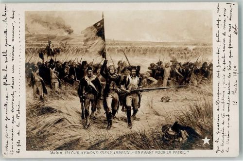 Raymond Des Salon 1910 Verlag Etoille 547 Varreux En Avant pour la Patrie Vorwärts für das Vaterland
