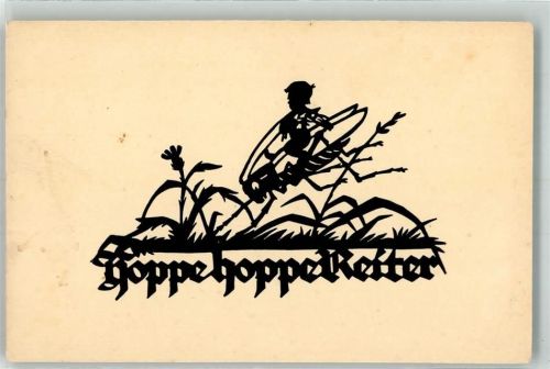 Grashüpfer Kind Hoppe Hoppe Reiter Scherenschnitt