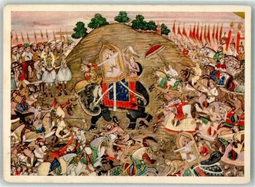Wien Truppenschau und Schlacht Indische Miniaturen Schloss Schönbrunn Bildkarte