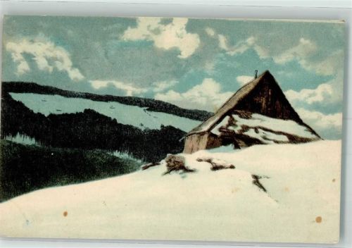 1957 Riesengebirge Einsame Baude Winter
