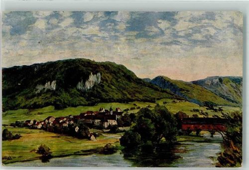 Beuron 1925 Kloster Verlag Edm. von König sign. F. Hummel Schwäbische Alb Serie II Blatt 8