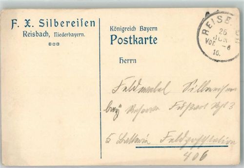 Reisbach 1916 F.X.Silbereisen Geschäftskorrespondenz