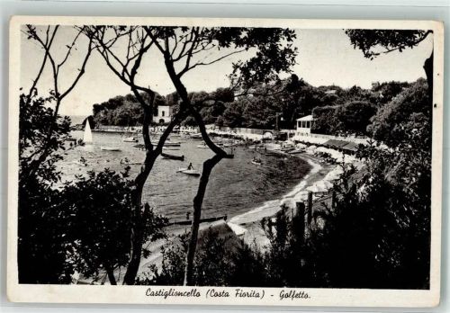 57012 Castiglioncello Foto AK Schwimmbad Strand Golfetto