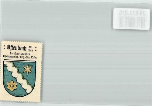 Offenbach-Hundheim Freistaat Bayern Rheinprovinz Reg. Bez. Trier
