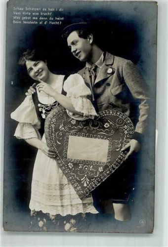 FRau Paar Tracht Spruch