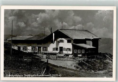 Steinlingalm Foto AK Hüttenstempel