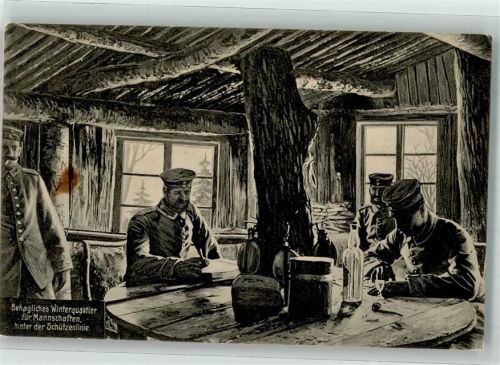 Landser am Tisch im Winterquartier WK I Verlag Schaar & Dathe Nr. 214