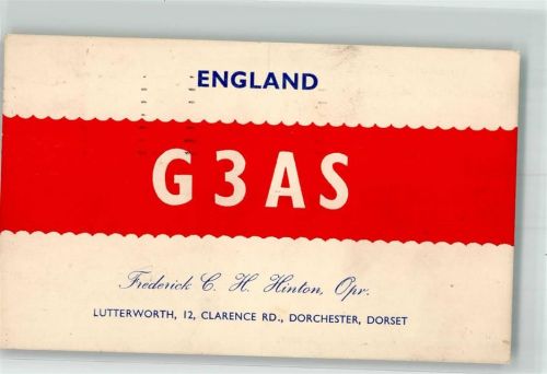 England G 3 A S Frederick C. H. Hinton Opr.