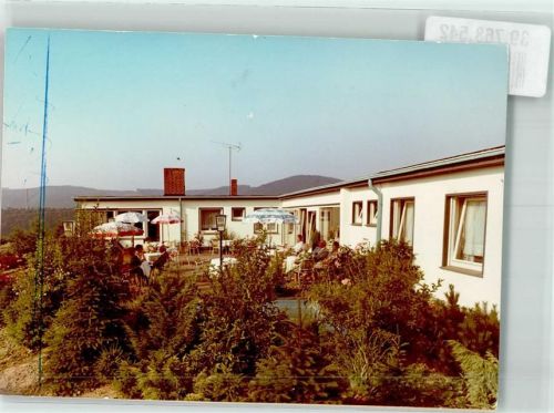 Freienohl Terrasse des Gasthauses Teehaus Foto Original aus Archiv eines Ansichtskartenverlags Ort handschriftlich