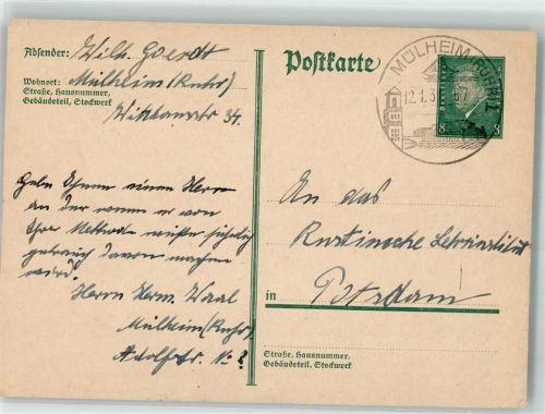 Mülheim Ort lt. Stempel