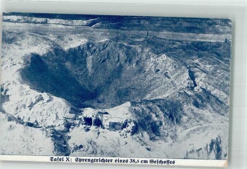 1917 Sprengtrichter eines 38.5 cm Geschosses