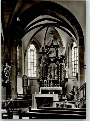61440 W6370 Oberursel Taunus Foto AK Kirche St. Ursula Chor