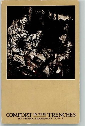 Quetschkommode Soldaten Belgien sign. Brangwyn Frank
