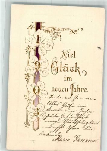 1902 Neujahr 1903 Kleeblätter