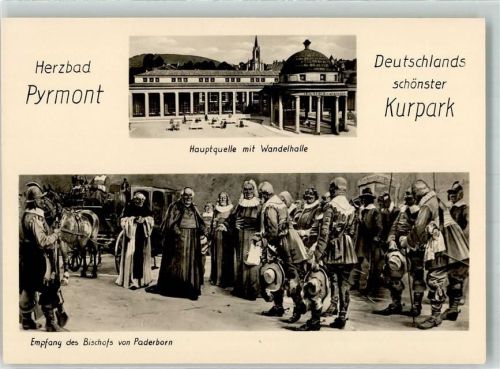Bad Pyrmont Kurpark Wandelhalle Fries Empfang des Bischofs von Paderborn