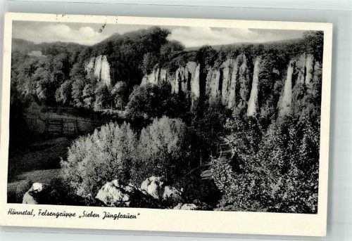 Volkringhausen 1952 Felsengruppe Sieben Jngfrauen Notopfer Marke Berlin